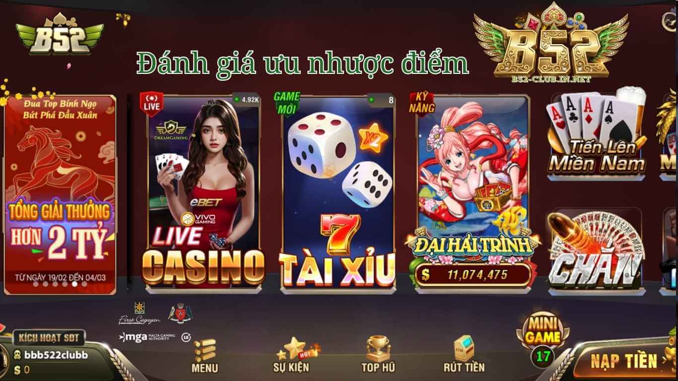 Đánh giá chất lượng cổng game đổi thưởng B52 CLUB