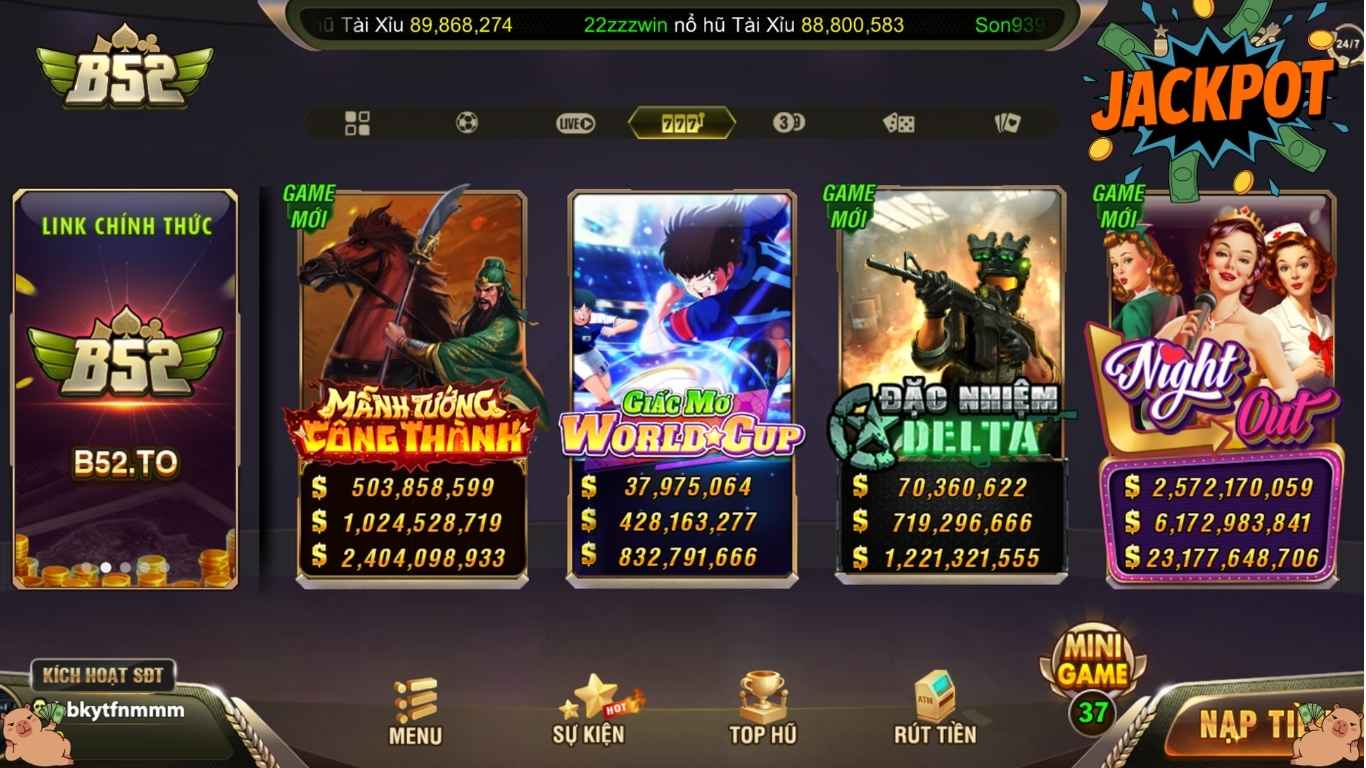 Các tựa game nổ hũ B52 CLUB phổ biến Các tựa game nổ hũ B52 CLUB phổ biến